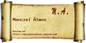 Menczel Álmos névjegykártya